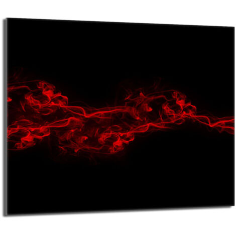 Plaque de protection en verre pour poêle 60x52 Noir (1/5)
