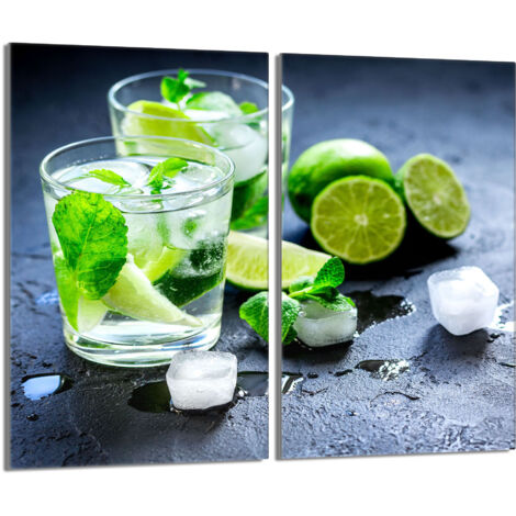 Plaque de protection en verre pour poêle 2x30x52 Citron vert (1/5)