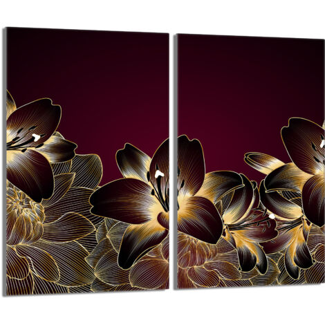 Plaque de protection en verre pour poêle 2x30x52 Orchidea (1/5)