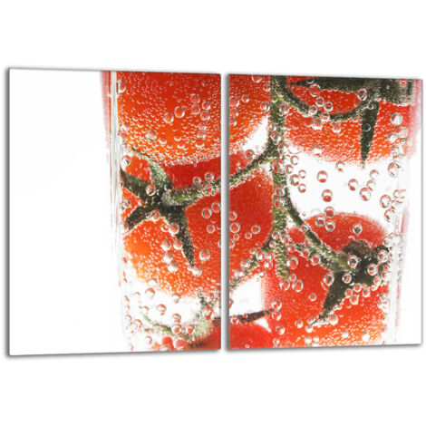 Plaque de protection en verre pour poêle 2x40x52 Tomate (1/5)