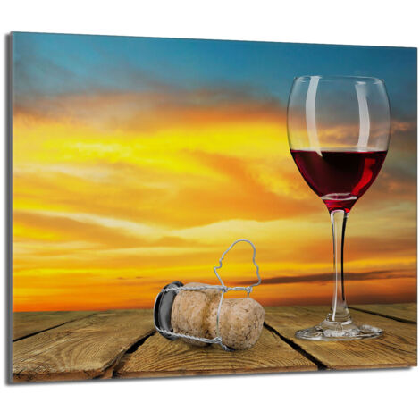 Protection de cuisinière en verre 60x52 Vin (1/5)