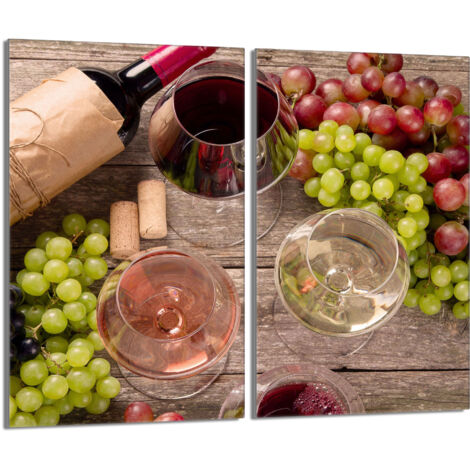 Plaque de protection en verre pour poêle 2x30x52 Wine (1/5)