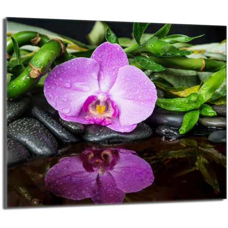 Plaque de protection en verre pour poêle 60x52 Orchidea (1/5)