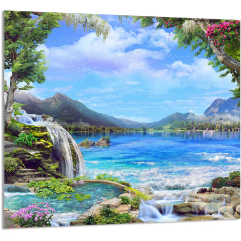 PANNEAU DE VERRE POUR CUISINE 65x60 Montagnes (1/5)