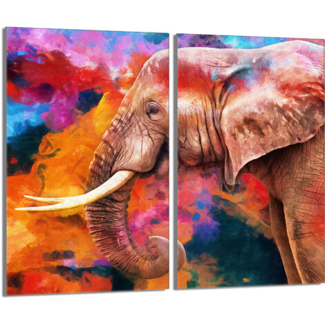 Plaque de protection en verre pour poêle 2x30x52 Elephant (1/5)