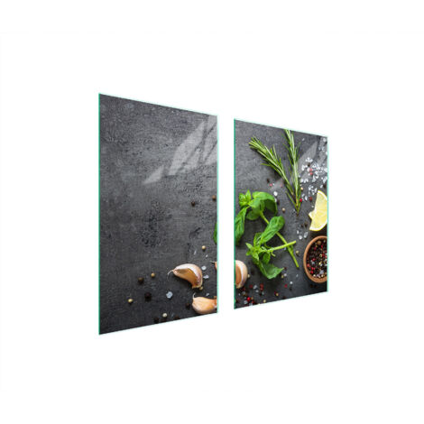 PANNEAU DE PROTECTION EN VERRE POUR CUISINE 65x52 ARDOISE (1/5)
