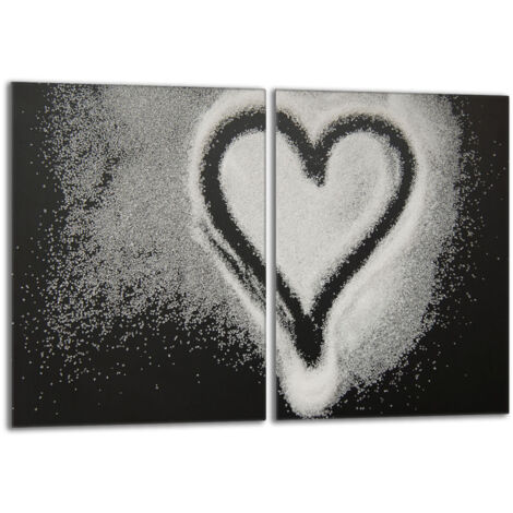 Plaque de protection en verre pour poêle 2x40x52 Coeur (1/5)