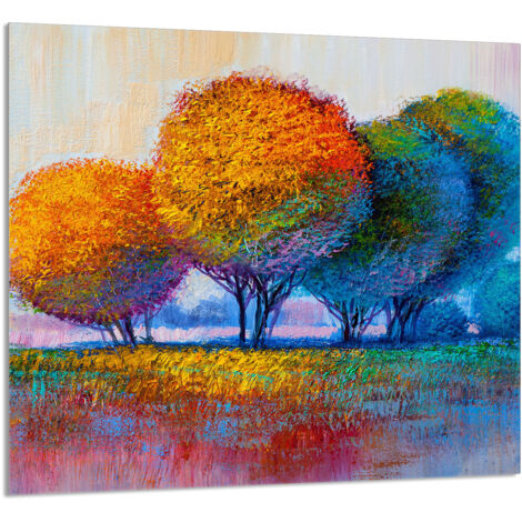 PANNEAU DE VERRE POUR CUISINE 65x60 Arbres (1/5)