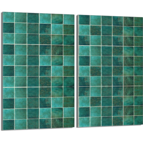 Plaque de protection en verre pour poêle 2x30x52 Vert (1/5)