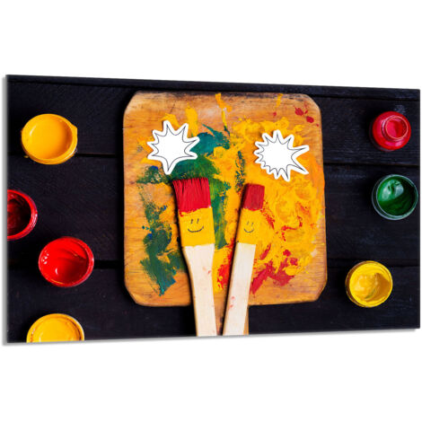 Plaque de protection en verre pour poêle 80x52 Smile (1/5)