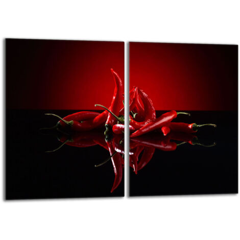 Plaque de protection en verre pour poêle 2x40x52 Chilli (1/5)