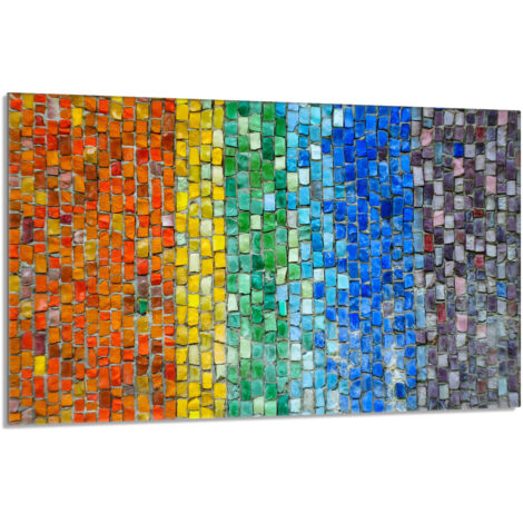 Plaque de protection en verre pour poêle 80x52 Coloré (1/5)