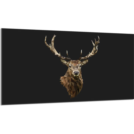 Plaque de protection en verre pour le poêle 90x52 Deer