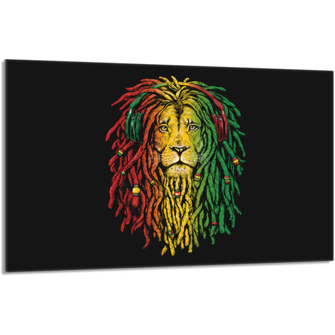 Plaque de protection en verre pour poêle 80x52 Lion (1/5)