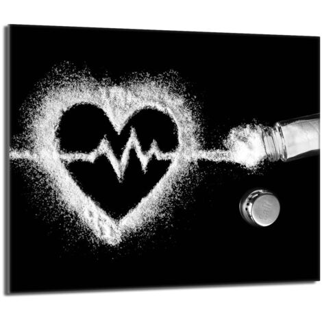 Plaque de protection en verre pour poêle 60x52 Coeur (1/5)