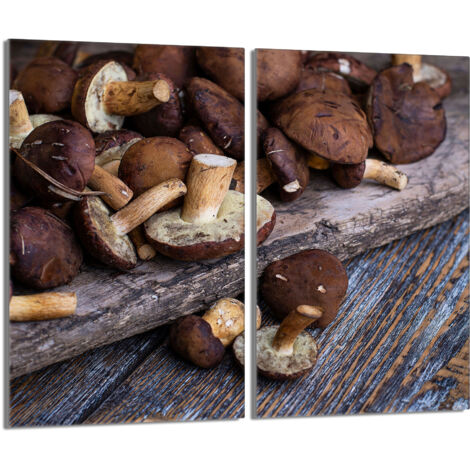 Plaque de protection en verre pour le poêle 2x30x52 Champignons (1/5)