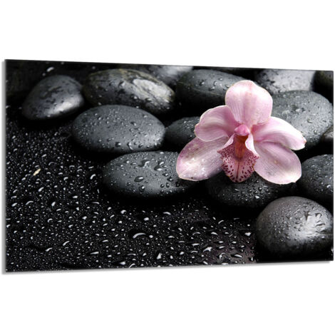 Plaque de protection en verre pour poêle 80x52 Orchidea (1/5)
