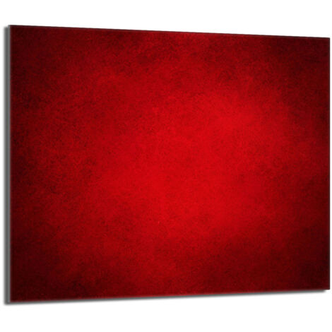 Plaque de protection en verre pour poêle 60x52 Rouge (1/5)
