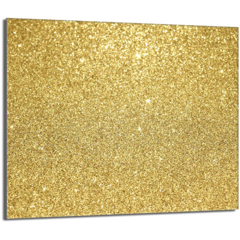 Plaque de protection en verre pour poêle 60x52 Or