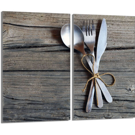 Plaque de protection en verre pour la cuisinière 2x30x52 Couverts (1/5)