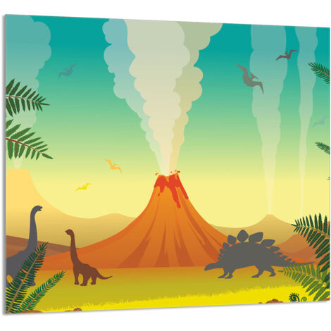 PANNEAU DE VERRE POUR CUISINE 65x60 Volcan (1/5)