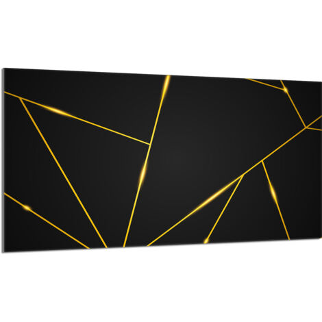 Plaque de protection en verre pour poêle 90x52 Noir