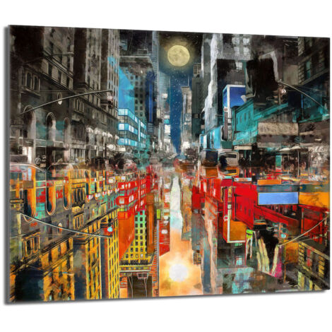 Plaque de protection en verre pour poêle 60x52 City (1/5)