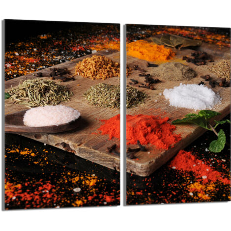 Plaque de protection en verre pour la cuisinière 2x30x52 Épices (1/5)