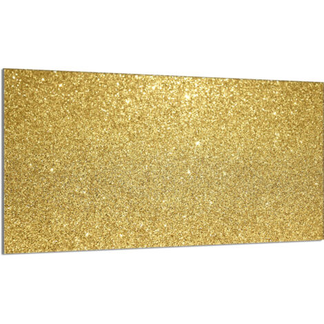 Plaque de protection en verre pour poêle 90x52 Or