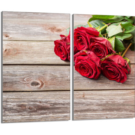 Protection de plaque de cuisson en verre 2x30x52 Roses (1/5)