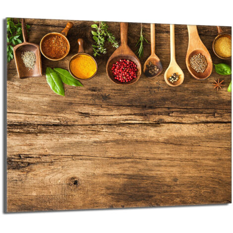 Plaque de protection en verre pour la cuisinière 60x52 Épices (1/5)