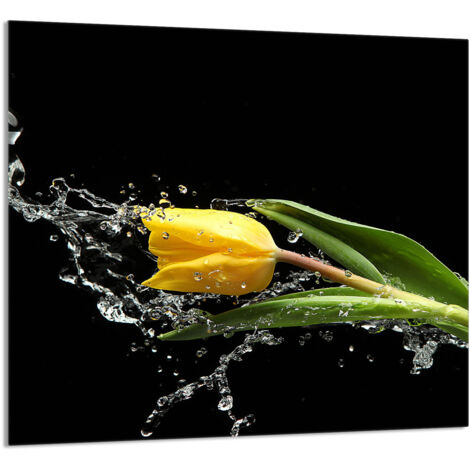 PANNEAU DE VERRE POUR CUISINE 65x60 Tulipe (1/5)