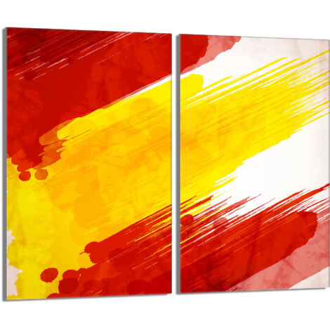 Plaque de protection en verre pour poêle 2x30x52 Coloré (1/5)