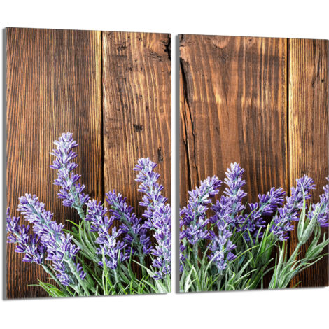 Plaque de protection en verre pour poêle 2x30x52 Lavande (1/5)
