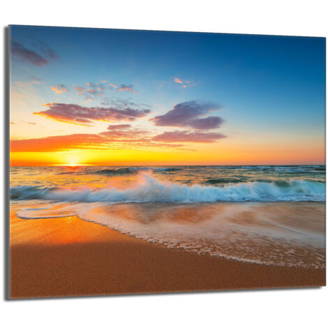 Plaque de protection en verre pour le poêle 60x52 Mer (1/5)