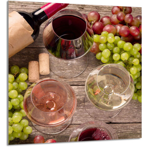 PANNEAU DE VERRE POUR CUISINE 60x65 Vin (1/5)