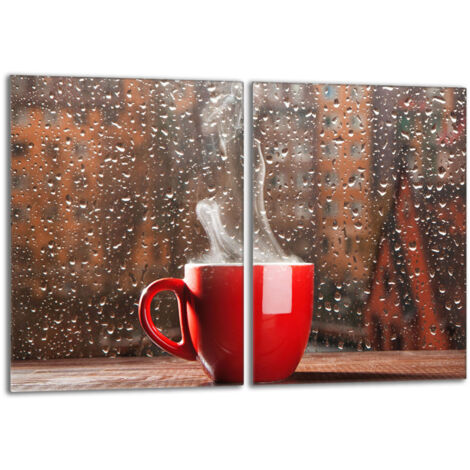 Plaque de protection en verre pour la cuisinière 2x40x52 Café (1/5)