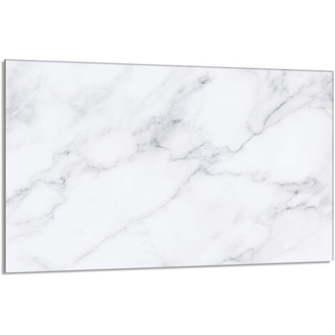 Plaque de protection de poêle en verre 80x52 Marbre