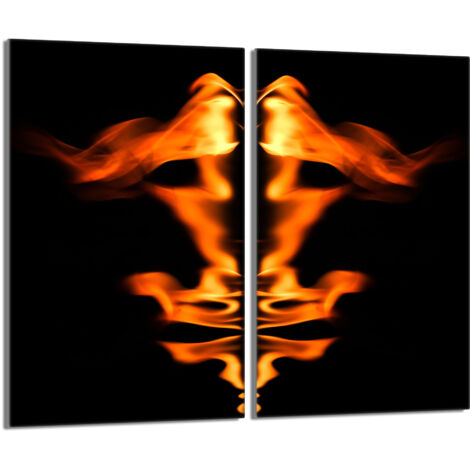 Plaque de protection en verre pour poêle 2x30x52 Fire (1/5)