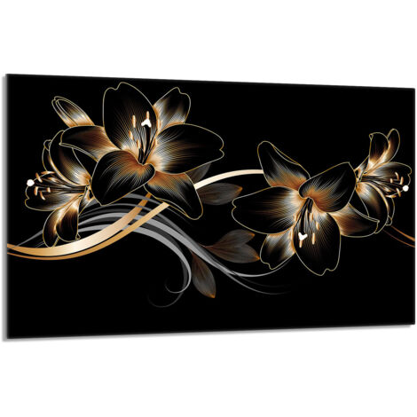 Plaque de protection en verre pour poêle 80x52 Orchidea (1/5)