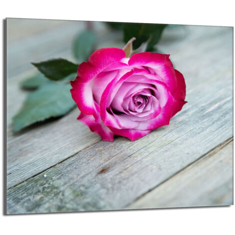 Plaque de protection en verre pour poêle 60x52 Rose (1/5)