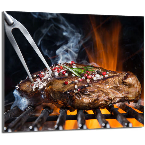 Plaque de protection en verre pour le poêle 60x52 Grill (1/5)