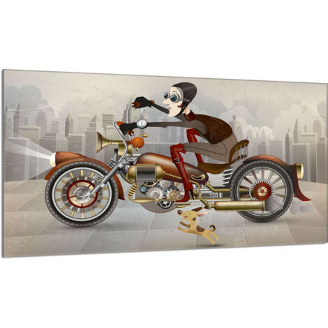Plaque de protection en verre pour le poêle 90x52 Moto (1/5)