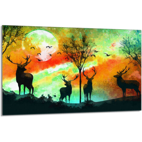 Plaque de protection en verre pour le poêle 80x52 Deer (1/5)