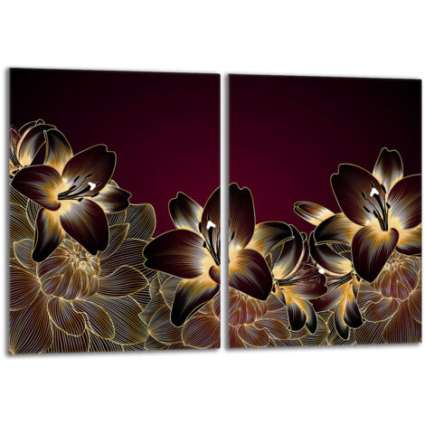 Plaque de protection en verre pour poêle 2x40x52 Orchidea (1/5)