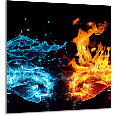 PANNEAU DE VERRE POUR CUISINE 60x65 Fire (1/5)