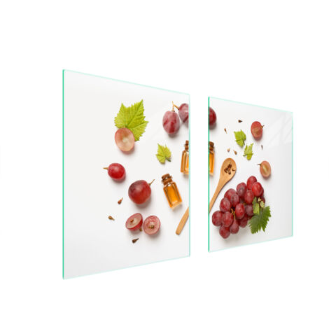 PLAQUE DE PROTECTION EN VERRE POUR POÊLE 85x52 FRUIT (1/5)