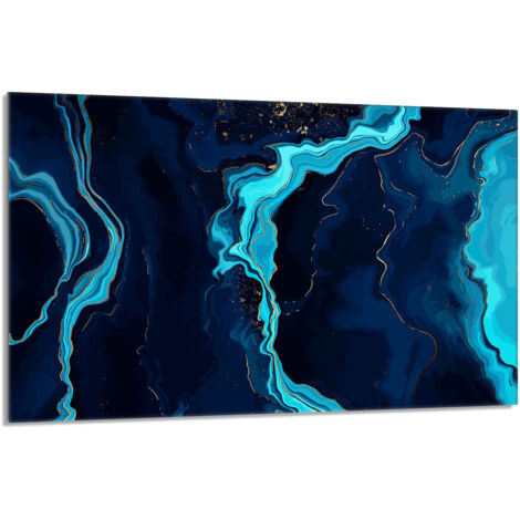 Plaque de protection de poêle en verre 80x52 Marbre
