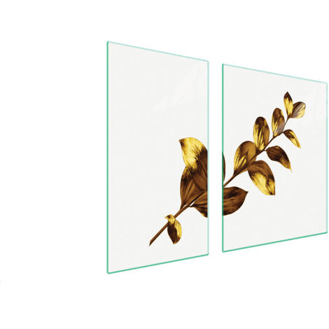 PLAQUE DE PROTECTION EN VERRE POUR POÊLE 90x52 OR (1/5)