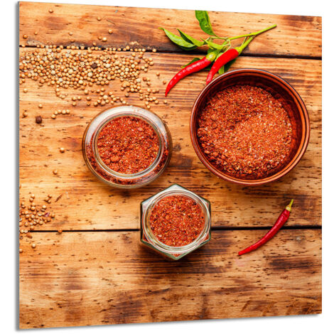 PANNEAU DE VERRE POUR CUISINE 60x65 Piment (1/5)